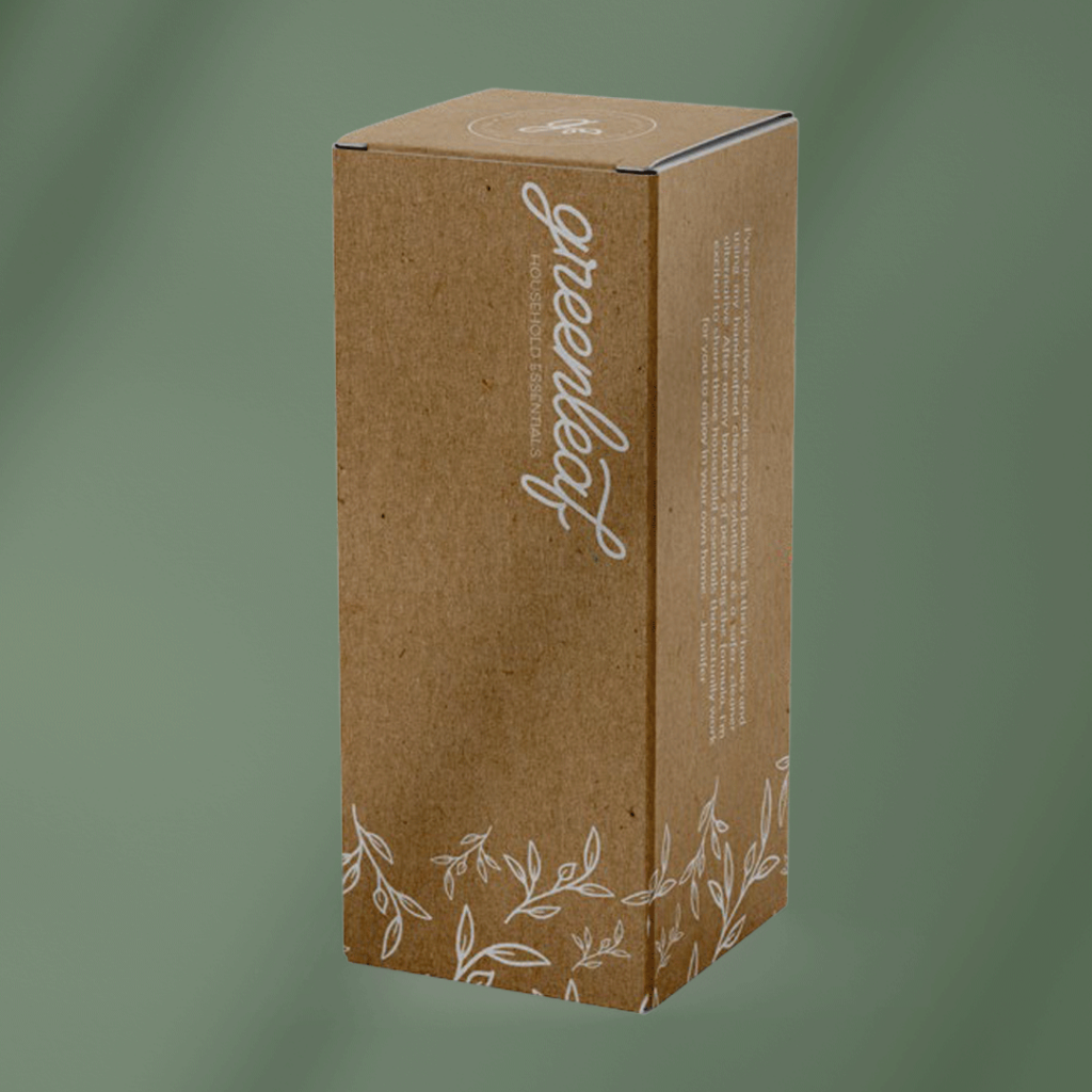 Branded packaging example for Greenleaf with branded product box to help secure the product for transit